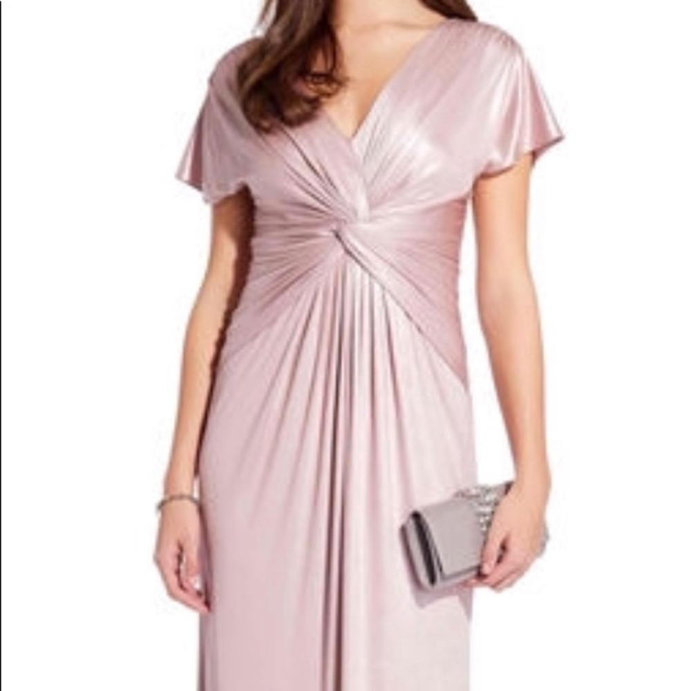 Adrianna Papell Twisted Metallic Dress Size 6